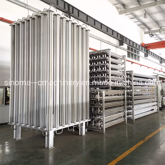 Vaporizador ambiente de ar com gás líquido industrial O2 N2 Ar